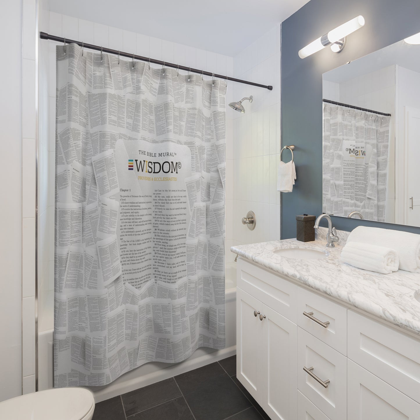 Bible Pages Shower Curtain